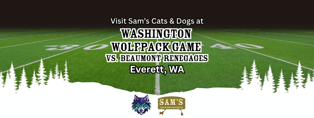Sam&rsquo;s Cats & Dogs event at Washington Wolfpack football game in Everett, WA